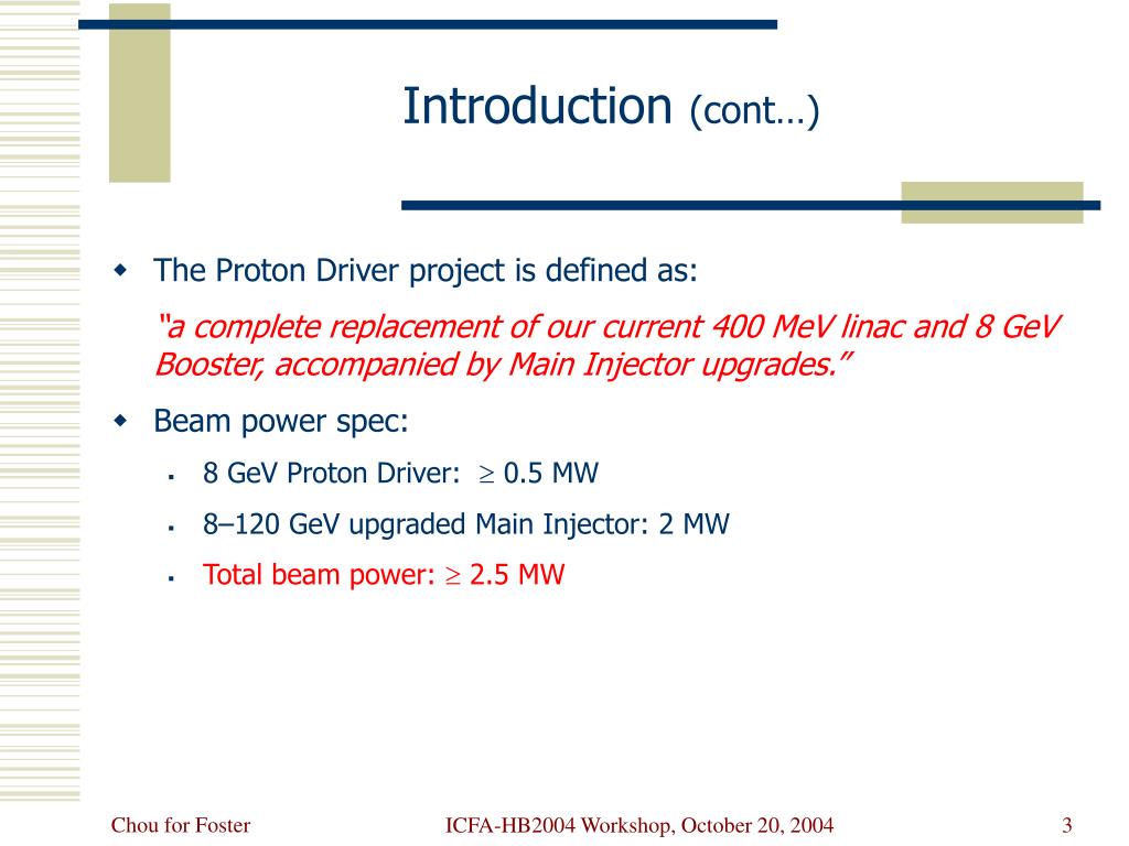 PPT - Fermilab Proton Driver Project PowerPoint Presentation, free