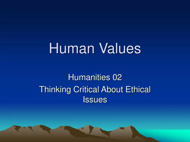 human values n.
