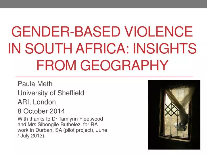 gender based violence essay in south africa
