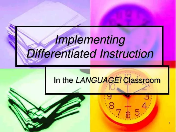 implementing differentiated instruction n.