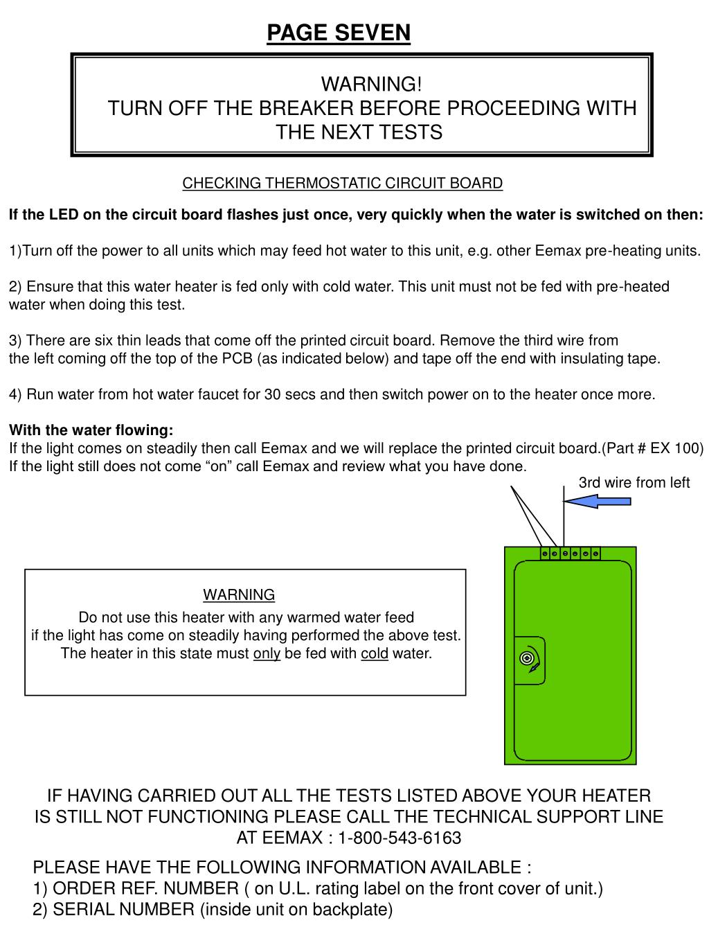 PPT INSTRUCTIONS FOR TROUBLESHOOTING YOUR EEMAX WATER HEATER
