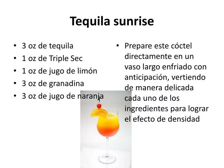 PPT Tequila sunrise PowerPoint Presentation, free download ID5858647