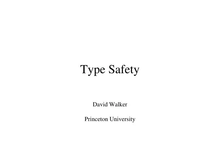 type safety n.