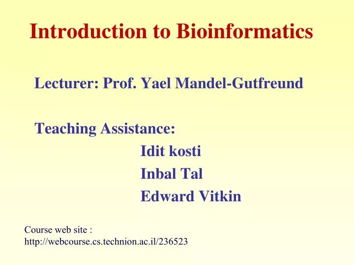 PPT - Introduction to Bioinformatics PowerPoint Presentation, free ...
