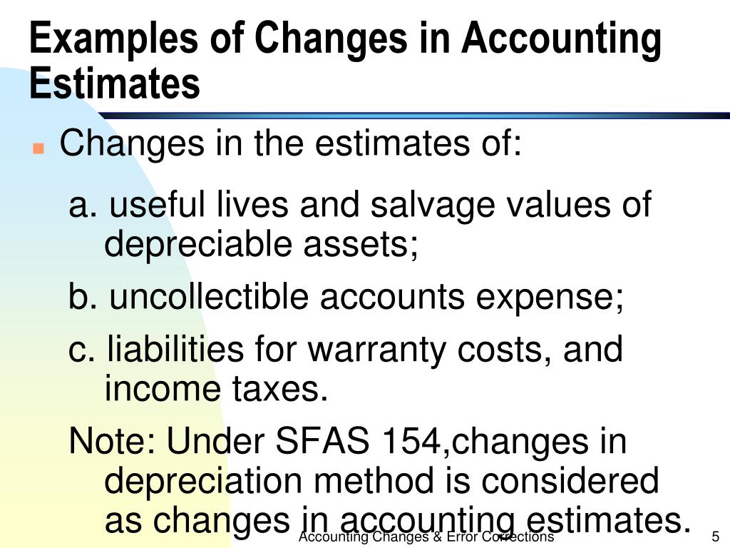PPT - Accounting Changes and Error Corrections PowerPoint Presentation
