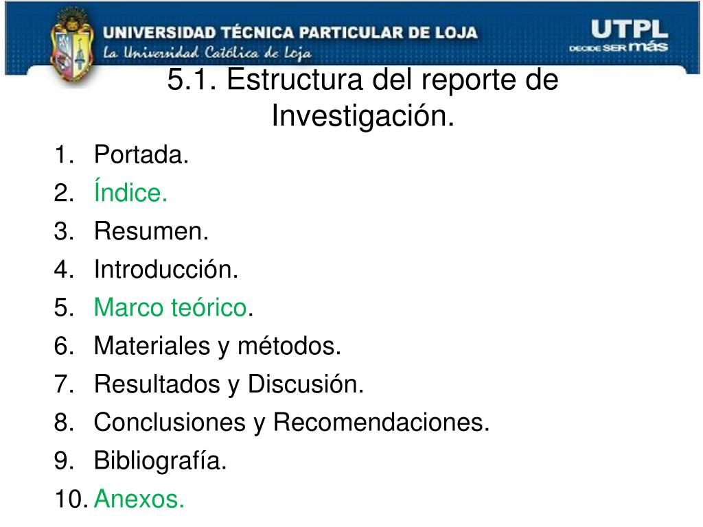 Estructura De Un Reporte