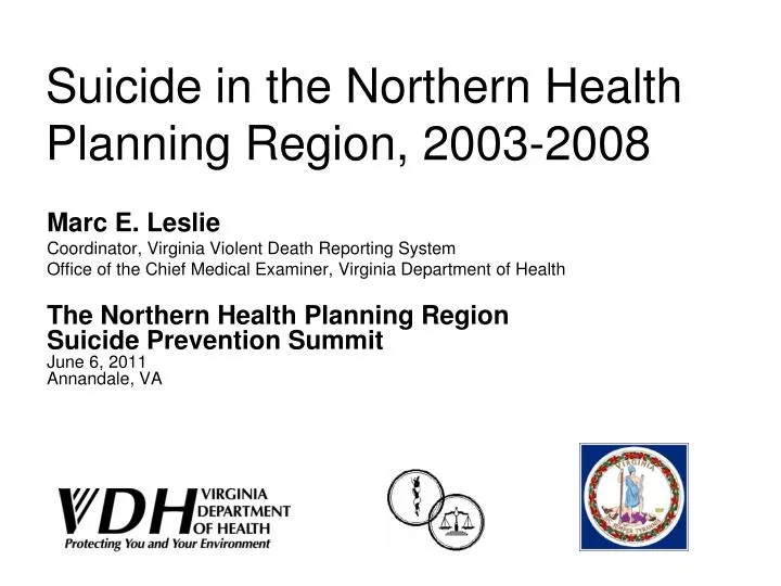 suicide in the northern health planning region 2003 2008 n.