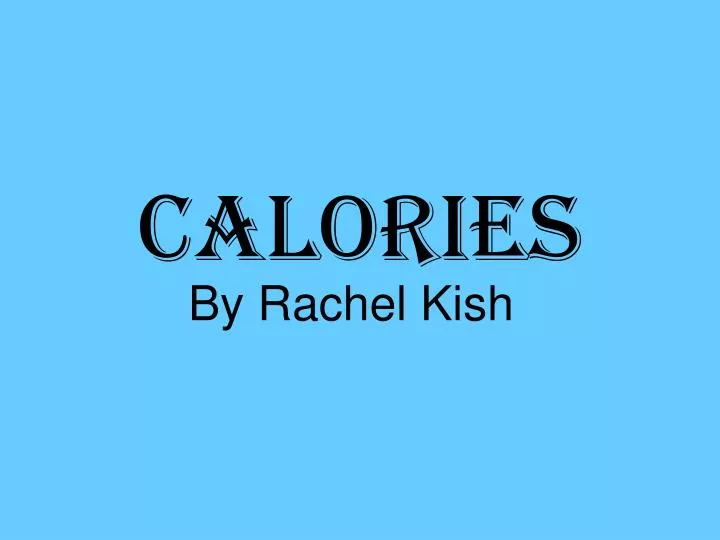 calories n.