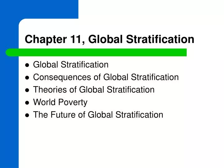 global stratification theories global stratification theories