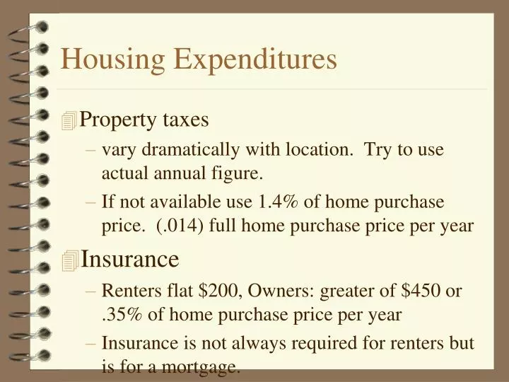 PPT Housing Expenditures PowerPoint Presentation, free download ID
