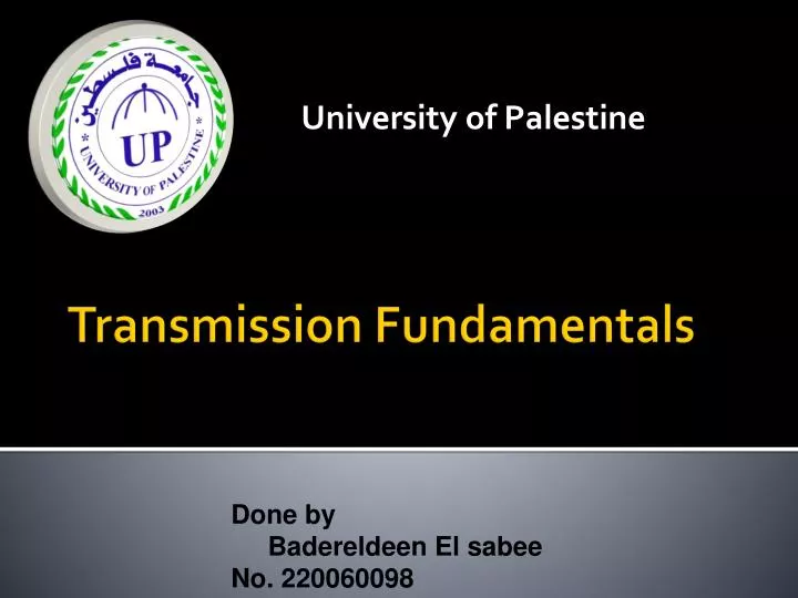 transmission fundamentals n.