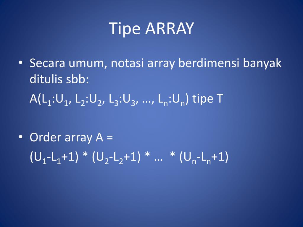 Ordered array