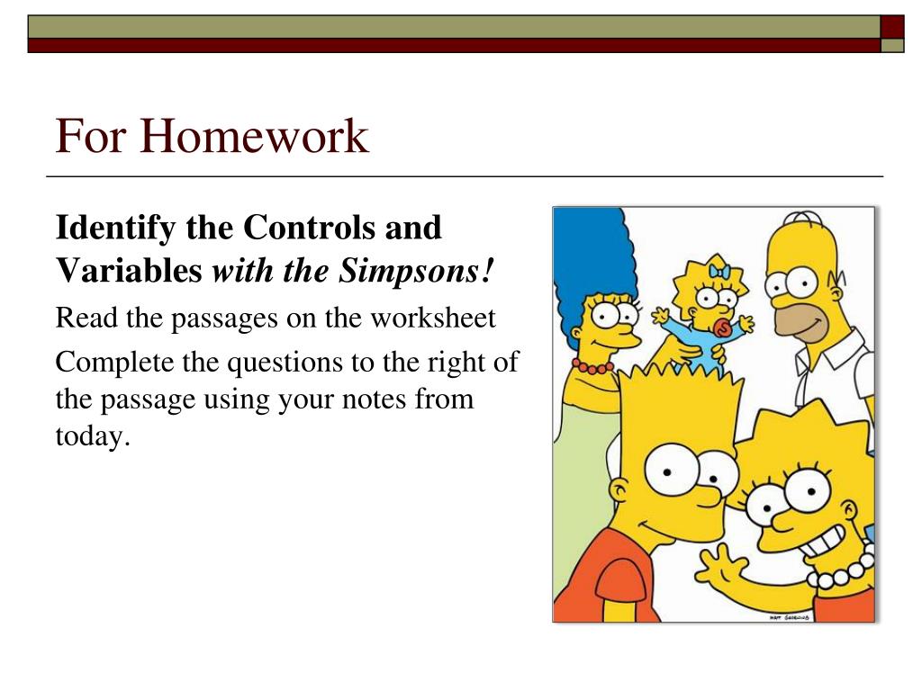 PPT - Drill – September 20, 20 PowerPoint Presentation, free In Simpsons Variables Worksheet Answers