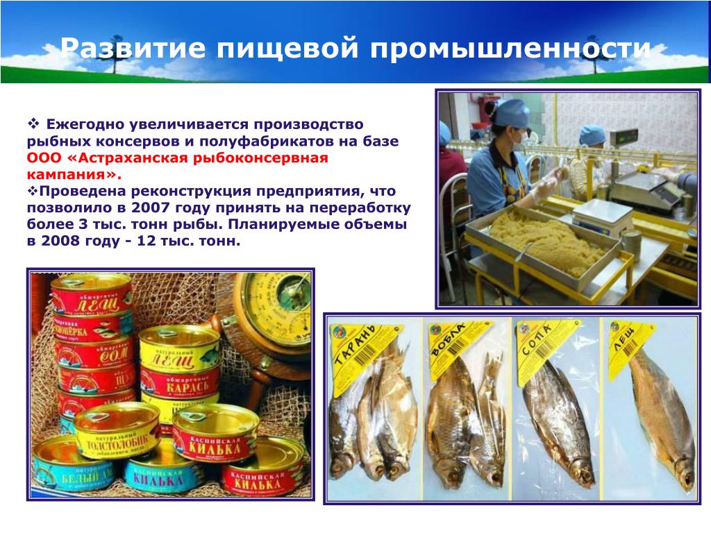 Какие товары производят в астраханской области. Рыбная промышленность Астрахань. Что производит пищевая промышленность. Рыбная промышленность Поволжья. Предприятия пищевой отрасли.