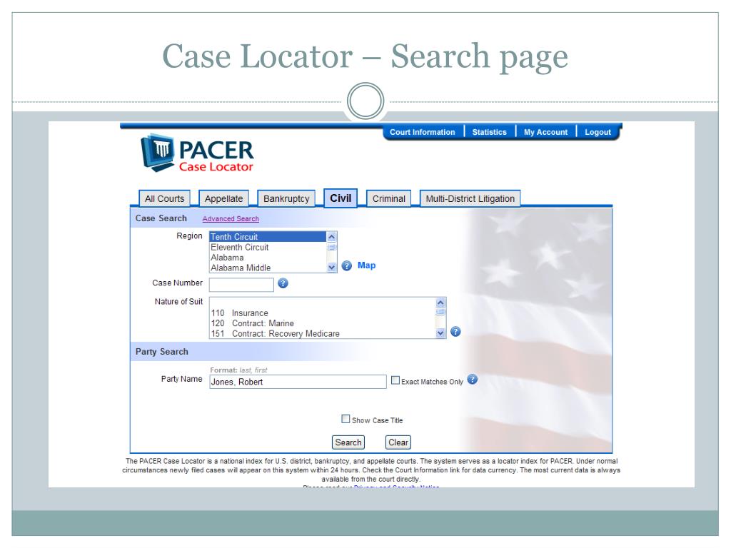 PPT - Pacing Yourself With PACER: Federal Court Filings At Your ...