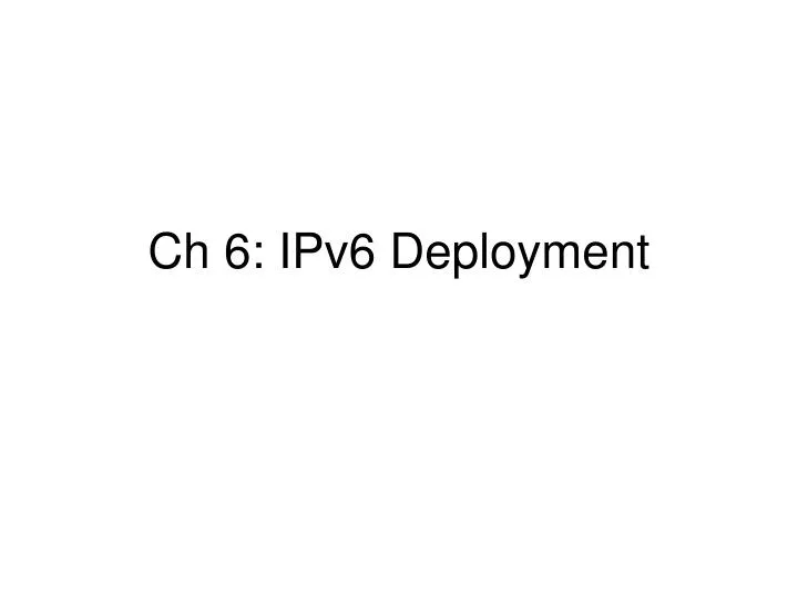IPv6 Deployment and Management by Michael Dooley IPv6 Deployment and Management by Michael Dooley