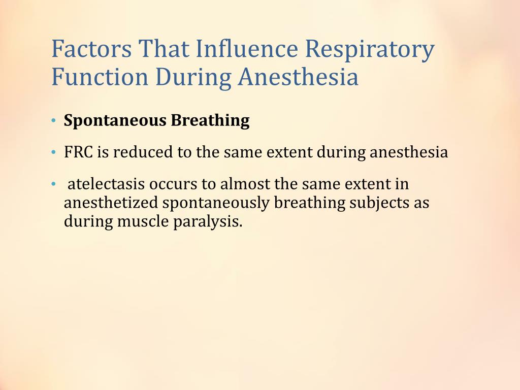PPT RESPIRATORY PHYSIOLOGY DURING ANESTHESIA PowerPoint Presentation