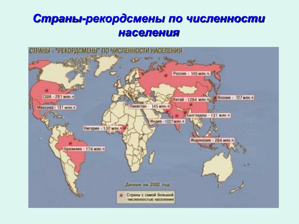Самые большие по численности евразии. Карта 10 крупнейших стран по площади карта. Крупнейшие страны по числу жителей. Крупные государства по населению.
