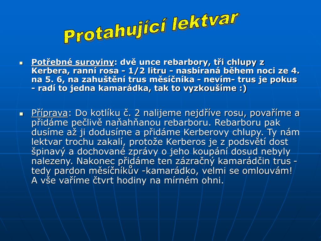 PPT - Lektvary PowerPoint Presentation, free download - ID:5871868