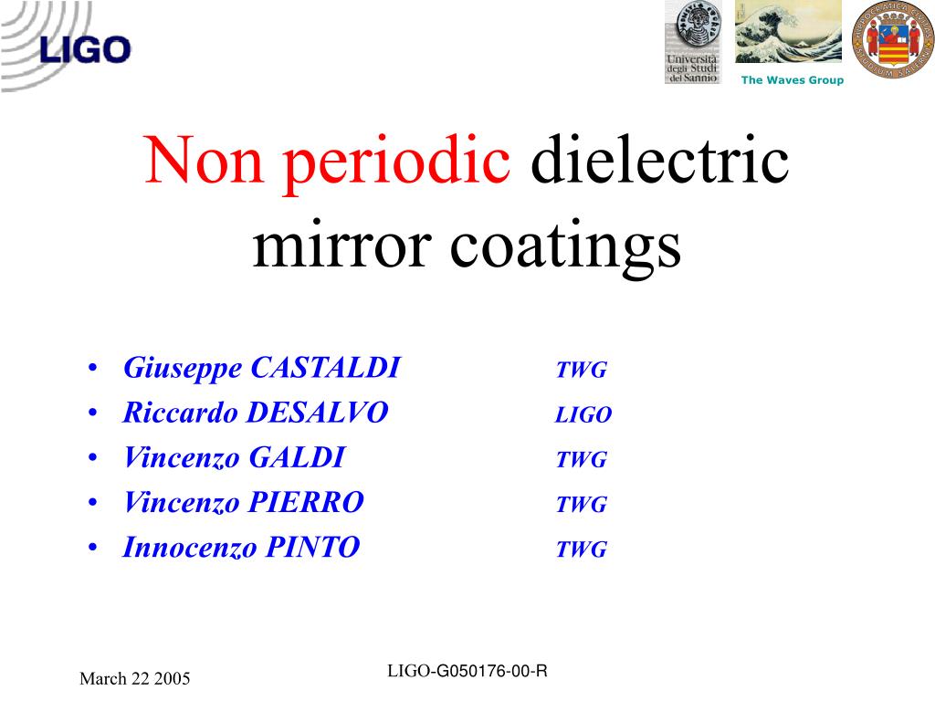 PPT - Non periodic dielectric mirror coatings PowerPoint ...