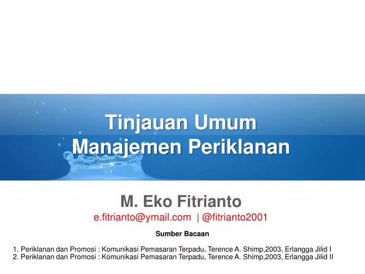 PPT  Tinjauan Umum Manajemen Periklanan PowerPoint Presentation, free