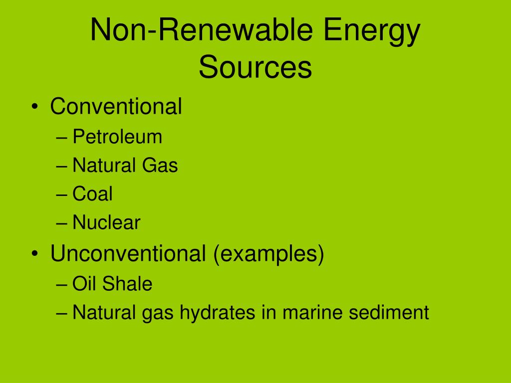 non renewable energy sources coal