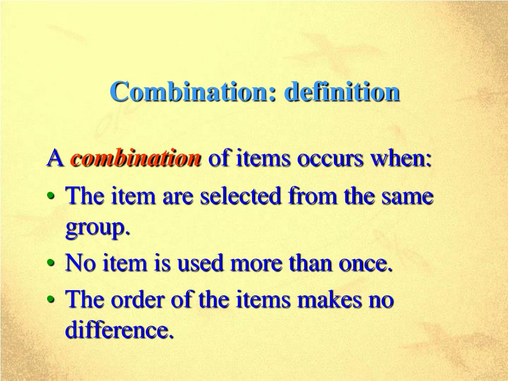 Combination definition