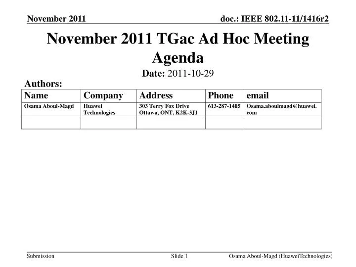 Ppt November 11 Tgac Ad Hoc Meeting Agenda Powerpoint Presentation Id