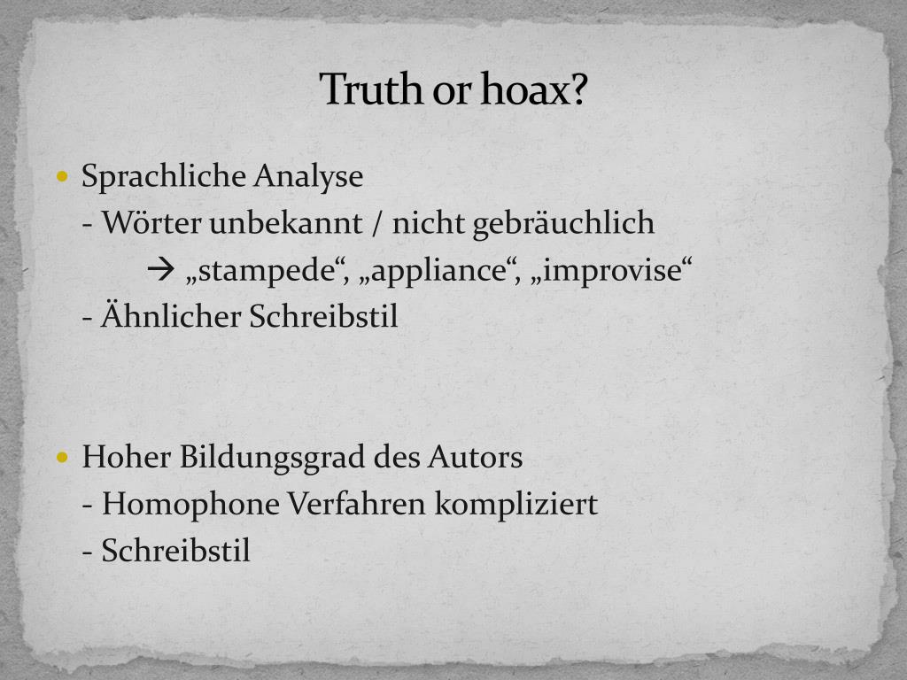 PPT - Die Beale -Chiffren PowerPoint Presentation, free download - ID ...