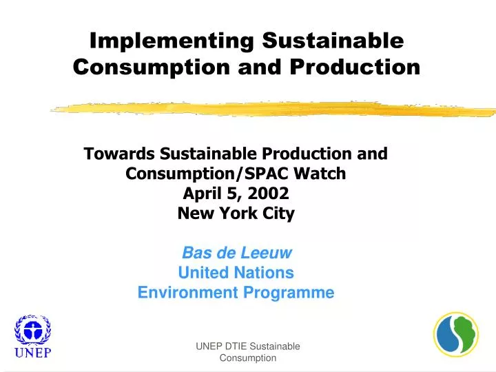 PPT - Implementing Sustainable Consumption and Production PowerPoint ...
