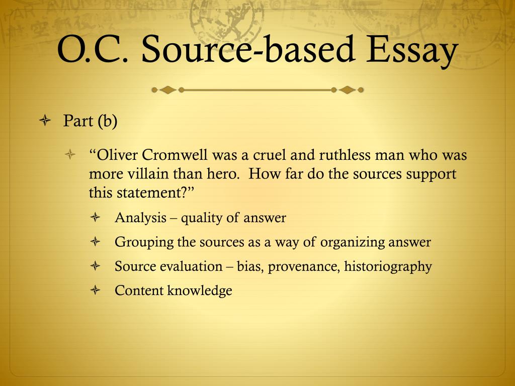 how to write a source based essay