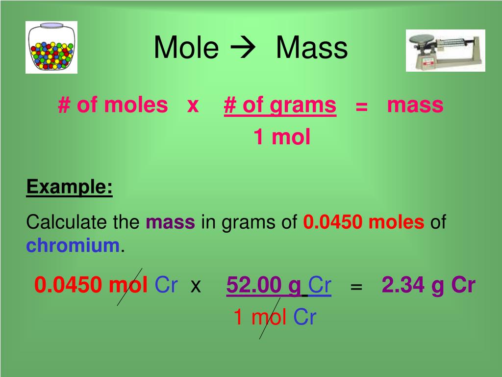 PPT - Mass, the Mole, and Avogadro’s Number PowerPoint Presentation ...