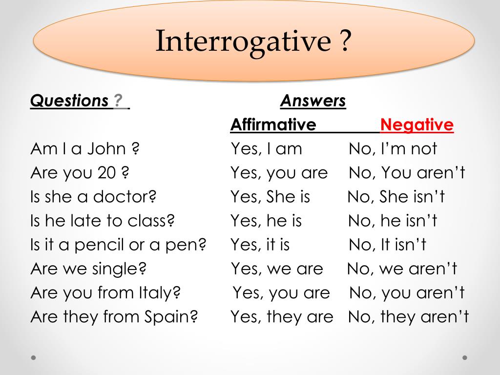Interrogative questions