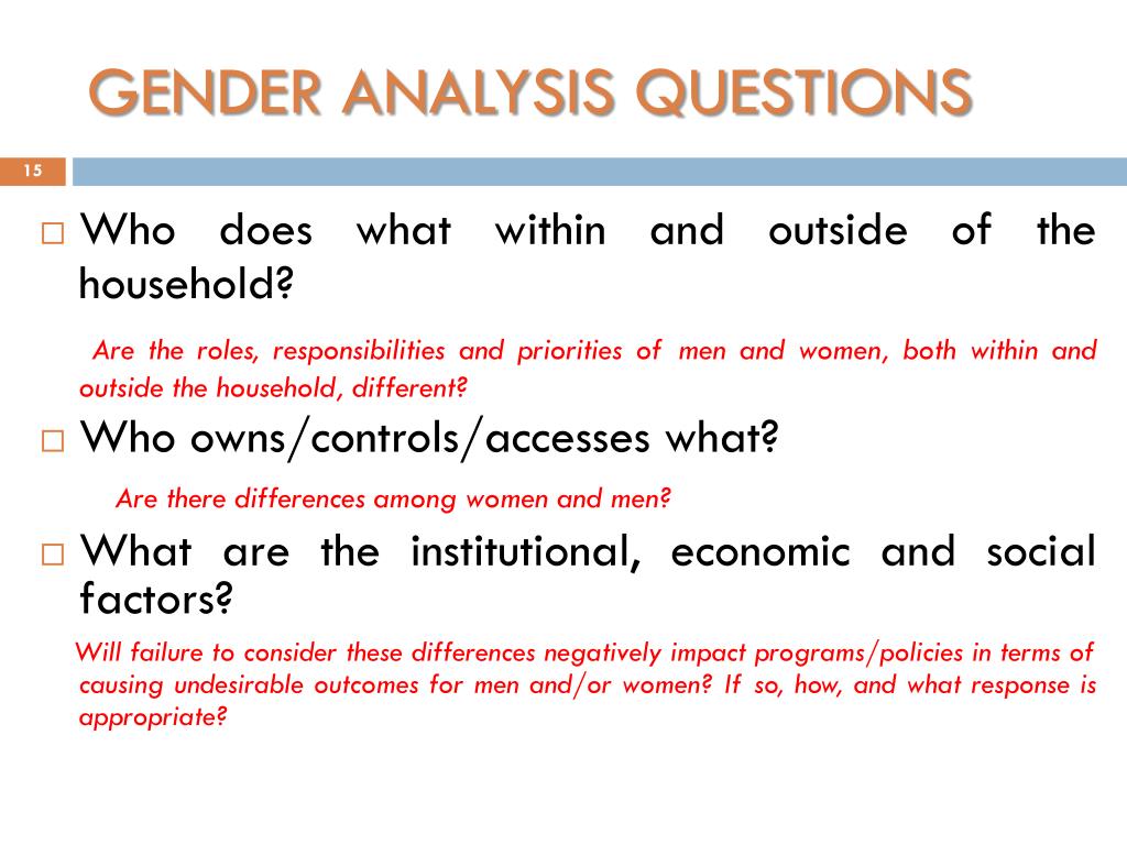 quantitative research questions examples about gender
