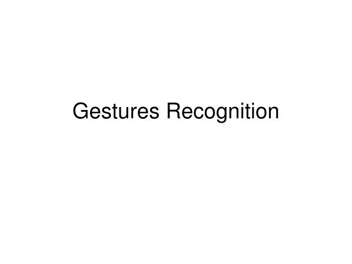 gestures recognition n.