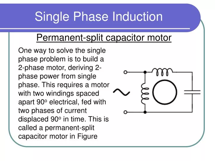 Induction ppt phase single motor PPT