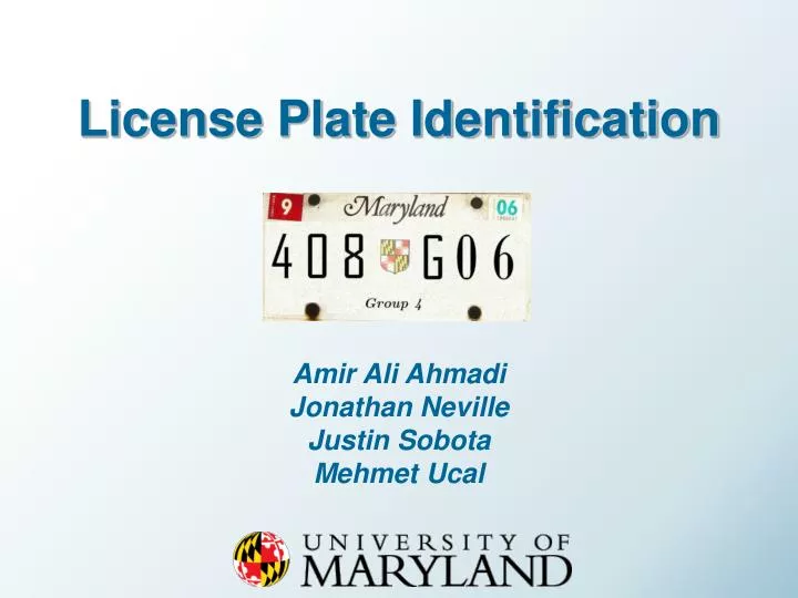 PPT - License Plate Identification PowerPoint Presentation, free ...