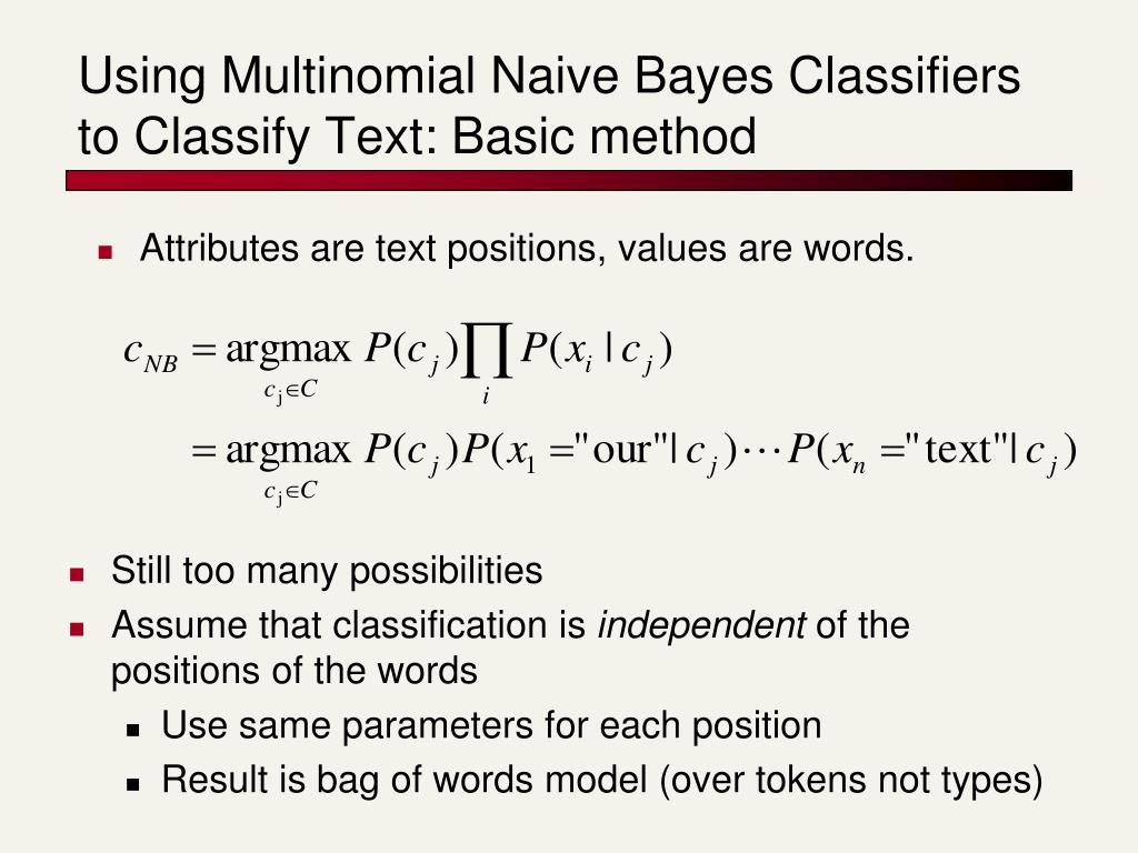 Methods attribute. Argmax. Naive Bayes classifier (наивный байесовский классификатор). Naive Bayes классификатор. Multinomial naive Bayes.