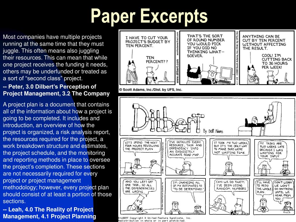 PPT - Dilbert – The Lighter Side of Project Management PowerPoint  Presentation - ID:5880018