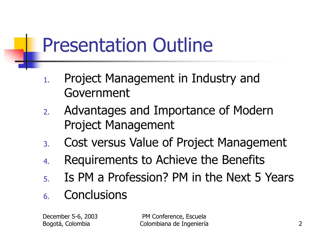 PPT - THE IMPORTANCE AND VALUE OF PROJECT MANAGEMENT ...