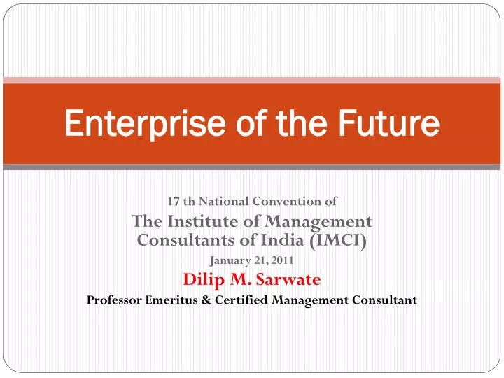 enterprise of the future n.