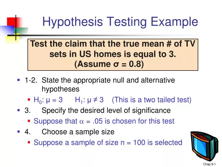 give me an example of hypothesis test