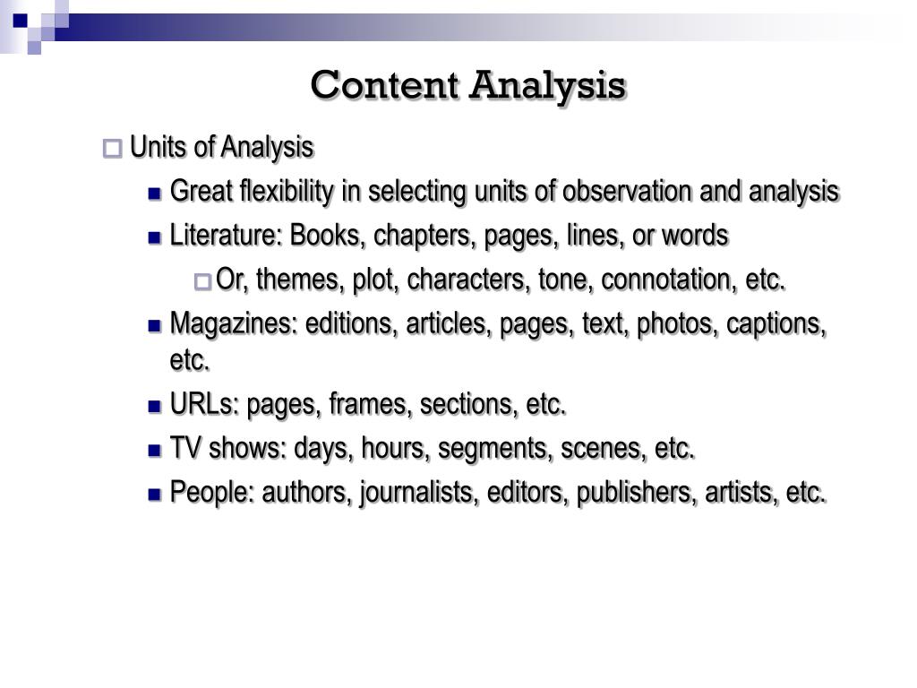 PPT - Content Analysis PowerPoint Presentation, free download - ID:5881074