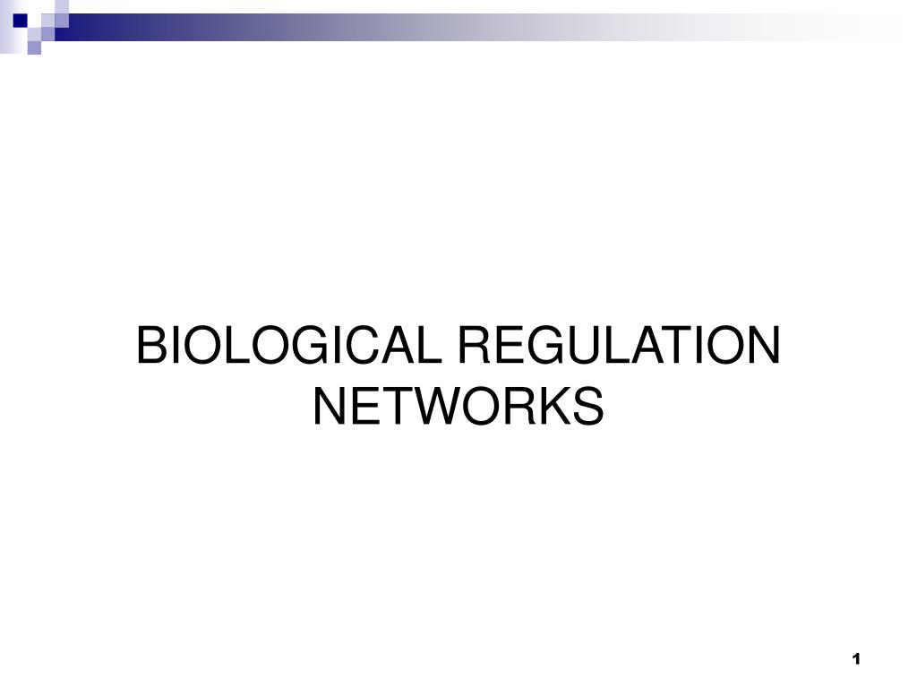 PPT BIOLOGICAL REGULATION NETWORKS PowerPoint Presentation, free