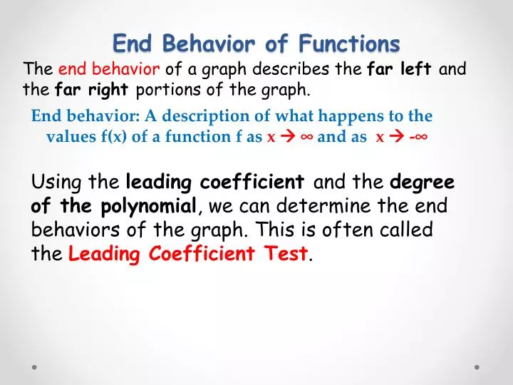 Ppt End Behavior Of Functions Powerpoint Presentation Free Download Ppt End Behavior Of Functions Powerpoint Presentation Free Download