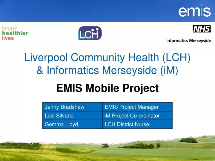 liverpool community health lch informatics merseyside im emis mobile project n.