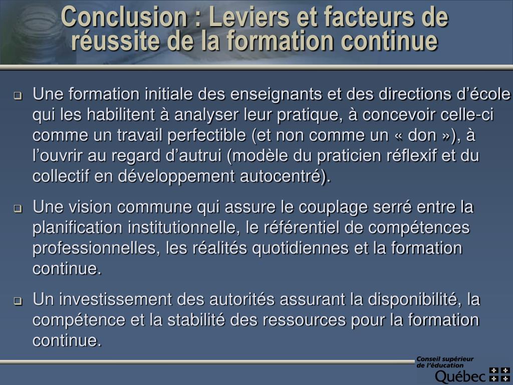PPT - La formation continue du personnel de l’éducation : l’expérience ...