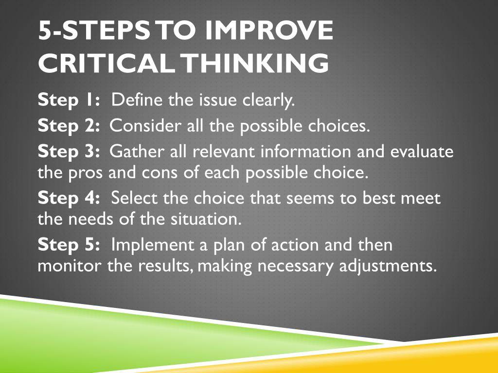 3 steps of critical thinking