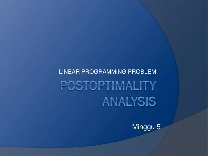linear programming problem n.