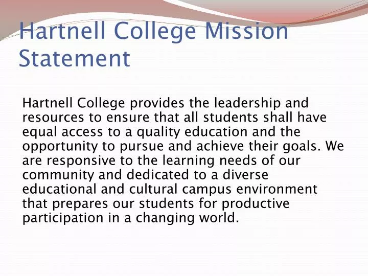 hartnell college mission statement n.